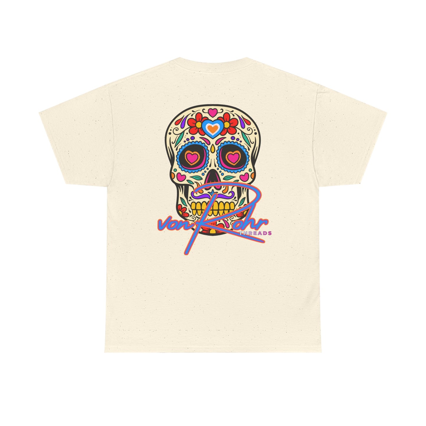 Sugar Skull Unisex Heavy Cotton Tee - Colorful Day of the Dead Inspired Shirt